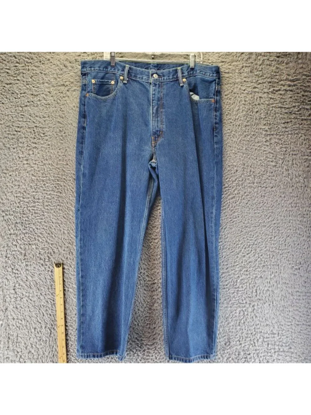 Levis Jeans Mens Size 40x30 Blue 550 Relaxed Fit Tapered Leg Denim Classic *Read